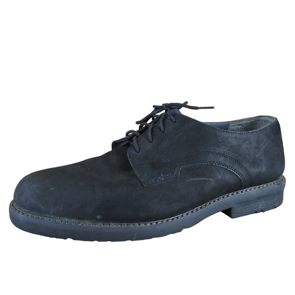 Nunn Bush Men's Derby Oxfords Black Leather Size 10 Medium Gently Used 2025
